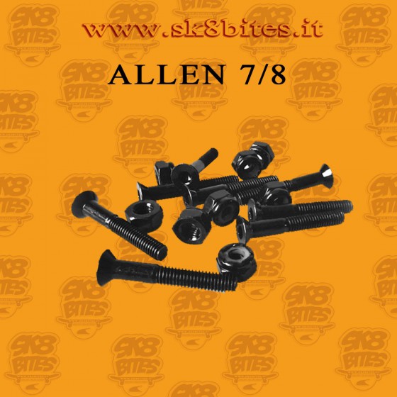 Allen Nuts and Bolts 7/8 Black Bolts and Nuts Skateboard Street Cruising Hardware