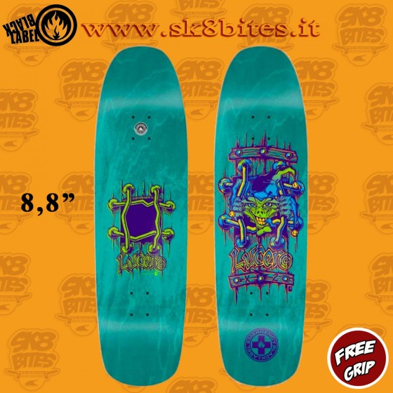 Black Label John Lucero X-2 Re-Issue Deck Turquoise Stain 8,88" Tavola Skateboard Street Pool Oldschool