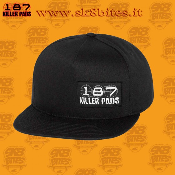 187 Killer Pads Logo Classic Snapback Cap Black Skate Streetwear