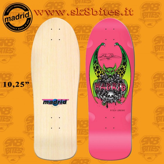 Madrid Beau Brown Pink 10,25" Tavola Skateboard Oldschool Cruising Carving