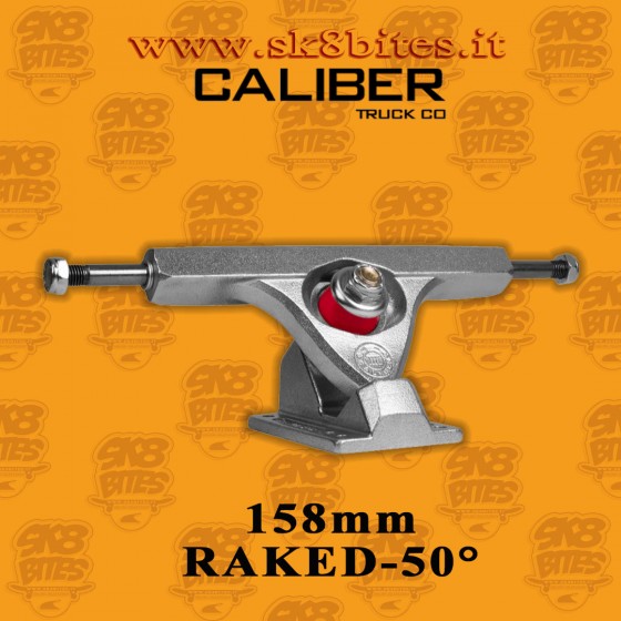 Caliber III Raked Raw 50° 9" 158mm Attacchi Longboard Freeride Slide Cruising Trucks