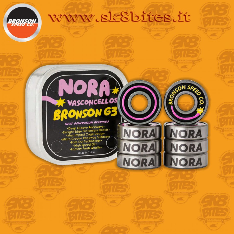 Bronson Speed Co Nora Vasconcellos Pro G3 Skateboard Street Pool Bearings