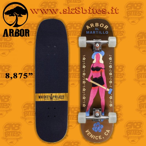 Arbor Martillo Legacy Bamboo 8.875" Complete Street Skateboard Cruising Deck