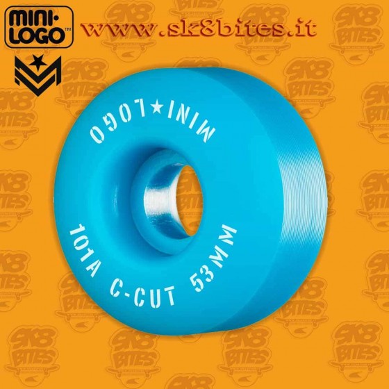 Mini Logo A-cut "2" 53mm 101A Blue Skateboard Street Pool Wheels