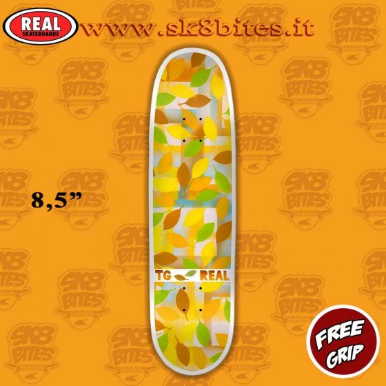 Real Skateboards TG Acrylics  8.5" Skateboard Street Pool Deck