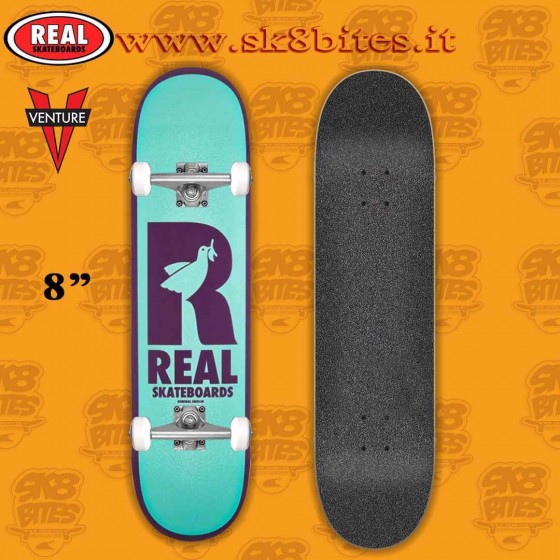 Real Skateboards Doves Redux 8" Complete High Quality Street Skate Deck