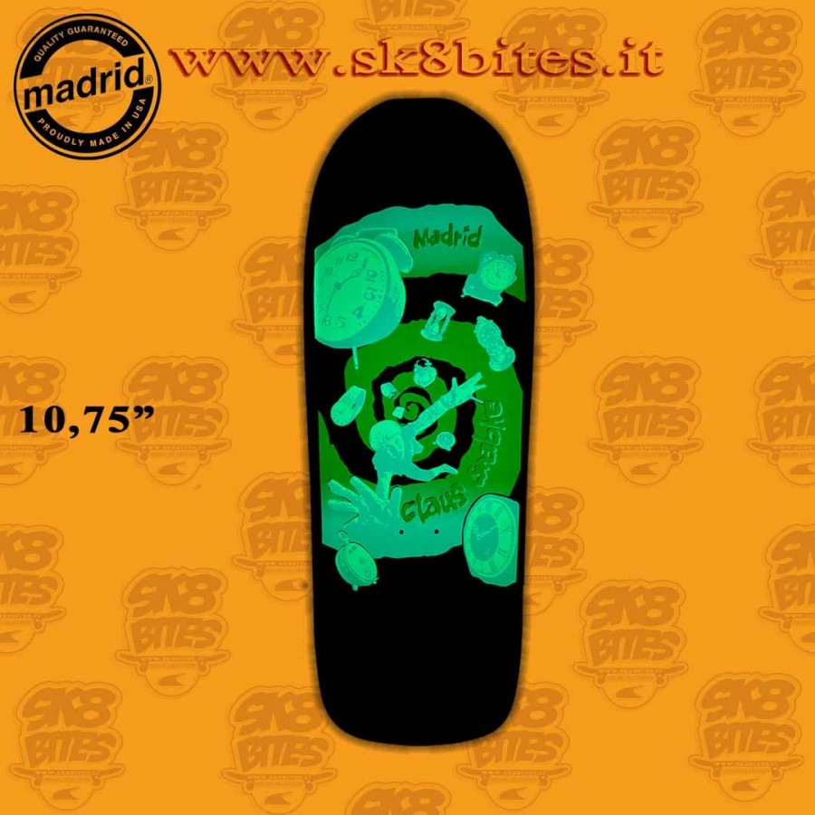 Madrid Claus Grabke Glow In The Dark Series 10,75" Skateboard Oldschool Deck