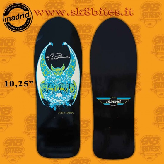 Madrid Beau Brown Glow In The Dark Series 10,25" Skateboard Oldschool Deck