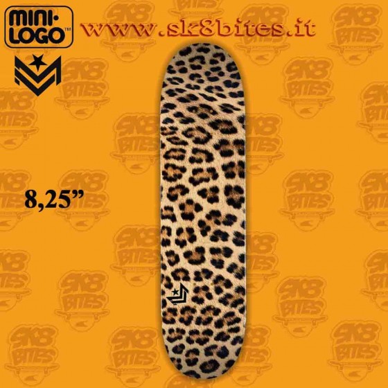 Mini Logo Leopard Fur 8,25" Street Skate Bowl Deck