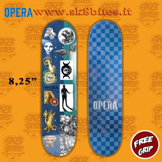 Opera Skateboards EX7 Trey Wood Other Side 8,25" Street Skateboard Pool Deck