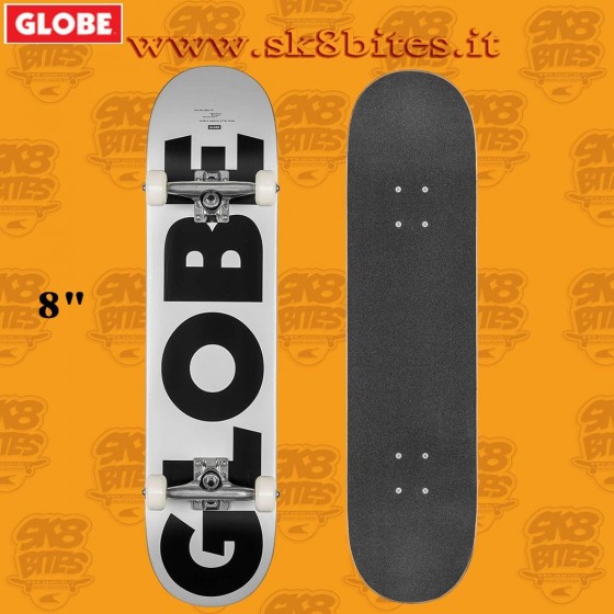 Globe G0 Fubar White Black 8″ Tavola Completa Skateboard Street Pool