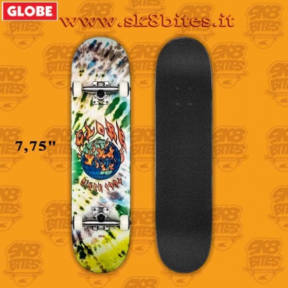 Globe G1 Ablaze Tie Dye 7,75″ Complete Skateboard Street Pool Deck