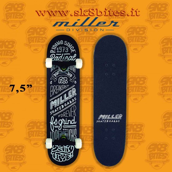 Miller Chalkboard 7,5" Complete Skateboard Street Deck