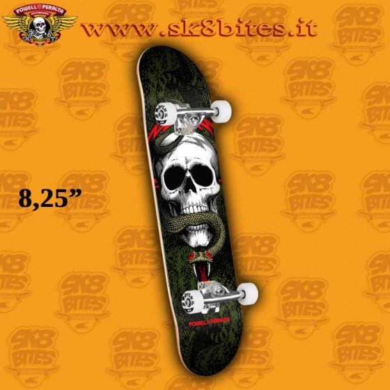 Powell Peralta Skull & Snake Black/Green 8,25" Complete Skateboard Deck